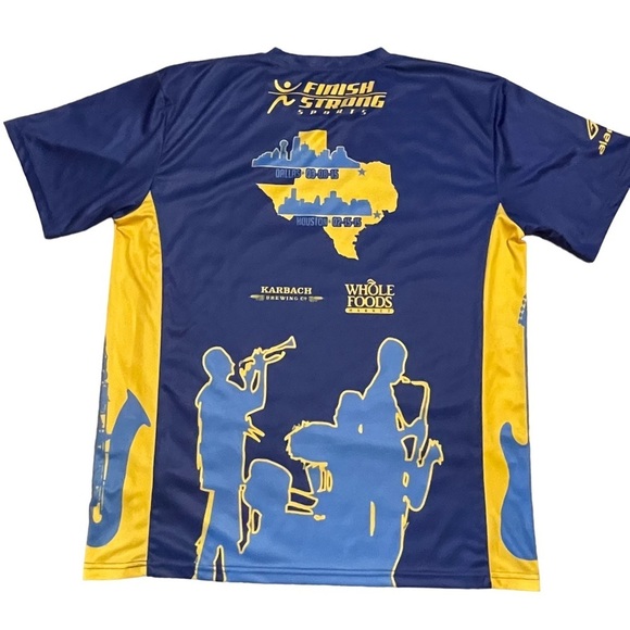 Rhythm and Blues - Dallas 5K Run - Finish Strong Men's Athletic Shirt - Sz XL - Picture 8 of 14